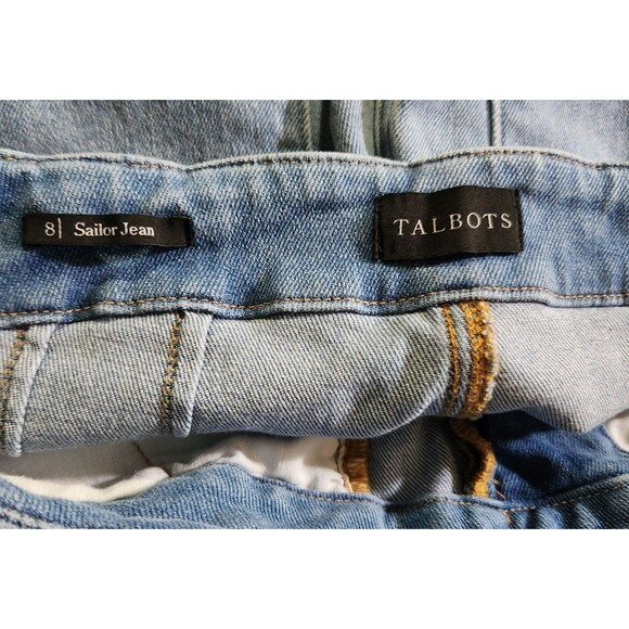 Talbots Sailor Jeans Straight Leg Cropped High Rise Light Wash Womens Size 8 - Picture 10 of 10
